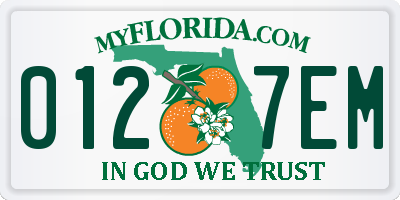 FL license plate 0127EM