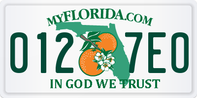 FL license plate 0127EO
