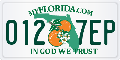 FL license plate 0127EP