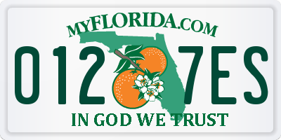 FL license plate 0127ES