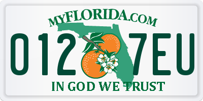 FL license plate 0127EU