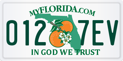 FL license plate 0127EV