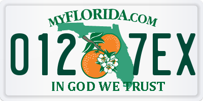 FL license plate 0127EX