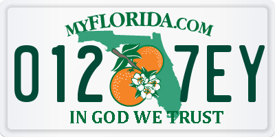 FL license plate 0127EY