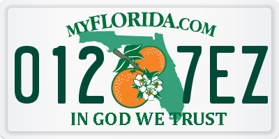 FL license plate 0127EZ