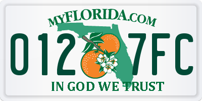 FL license plate 0127FC