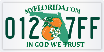 FL license plate 0127FF