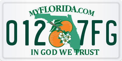 FL license plate 0127FG