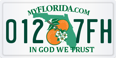 FL license plate 0127FH