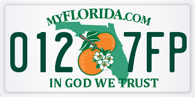 FL license plate 0127FP