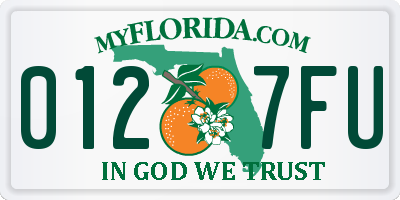 FL license plate 0127FU
