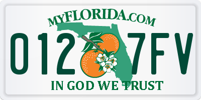 FL license plate 0127FV
