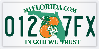 FL license plate 0127FX