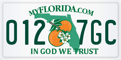 FL license plate 0127GC