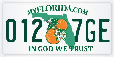 FL license plate 0127GE