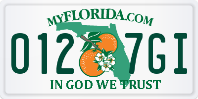FL license plate 0127GI