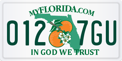 FL license plate 0127GU