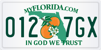 FL license plate 0127GX