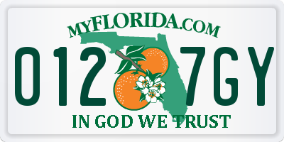 FL license plate 0127GY