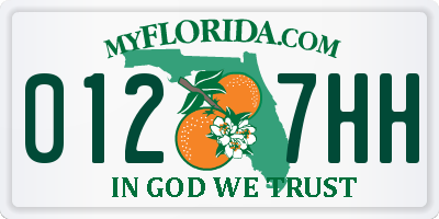 FL license plate 0127HH