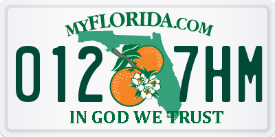 FL license plate 0127HM