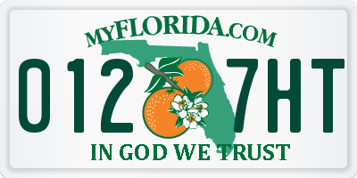 FL license plate 0127HT