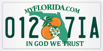 FL license plate 0127IA