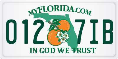 FL license plate 0127IB