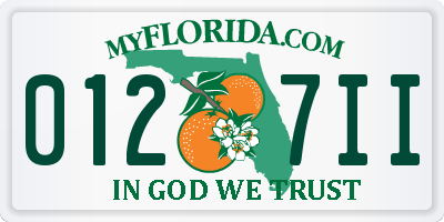 FL license plate 0127II