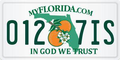FL license plate 0127IS