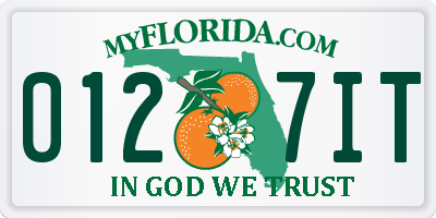 FL license plate 0127IT