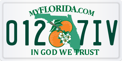 FL license plate 0127IV