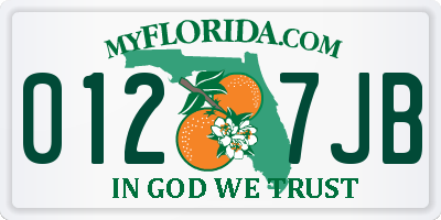 FL license plate 0127JB