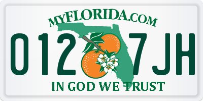 FL license plate 0127JH