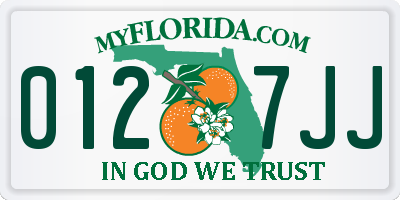 FL license plate 0127JJ