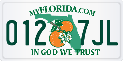 FL license plate 0127JL