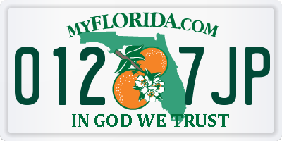 FL license plate 0127JP