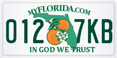 FL license plate 0127KB