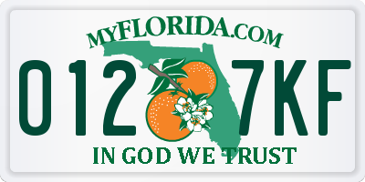 FL license plate 0127KF