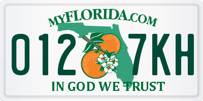 FL license plate 0127KH