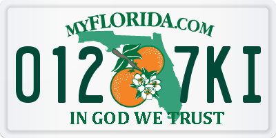 FL license plate 0127KI