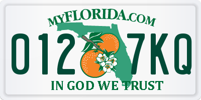 FL license plate 0127KQ