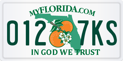 FL license plate 0127KS