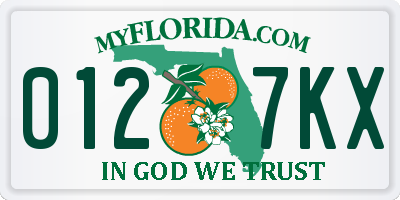 FL license plate 0127KX