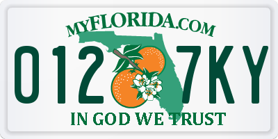 FL license plate 0127KY