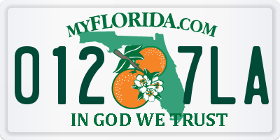 FL license plate 0127LA