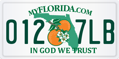 FL license plate 0127LB