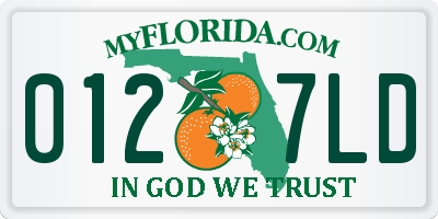 FL license plate 0127LD