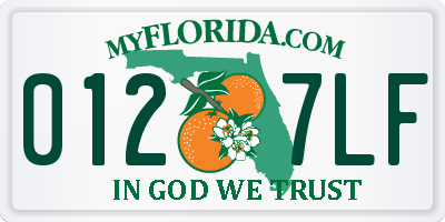 FL license plate 0127LF