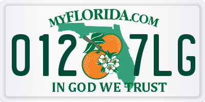 FL license plate 0127LG